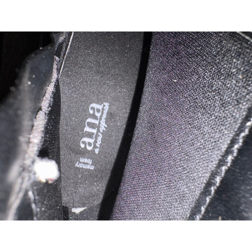 a.n.a A New Approach Black Memory Foam Wedge Ankle Boots Size 8.5 - Picture 6 of 6